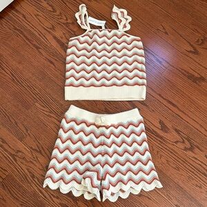 JANIE AND JACK Striped Crochet Set - Sz. 12